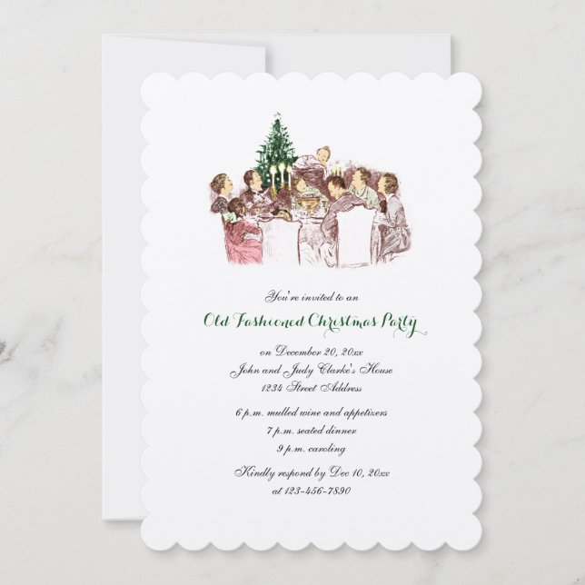 Inbjudan till Julfest på julmiddag (Framsida)