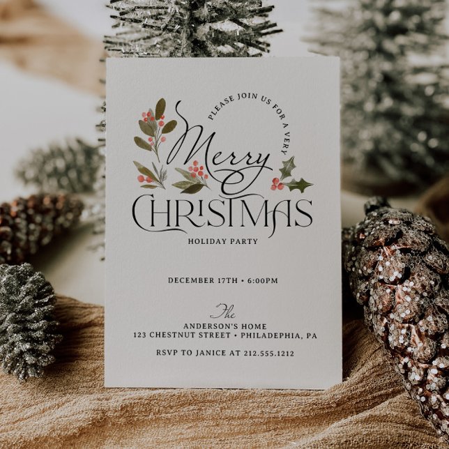 Inbjudan till Julfest till God jul (Christmas Party Invitation)