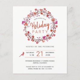 Inbjudan till julfest under julvintern flygblad