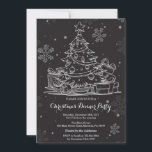 Inbjudan till julfesten<br><div class="desc">Inbjudan till Julfest till jul. Inbjudan till julmiddag Julfest. Julgran. Svartvitt bakgrundsvärde för krita.
Om du vill göra ytterligare anpassningar klickar du på knappen Anpassa och användor verktygen som är utformat för att ändra mallen.</div>