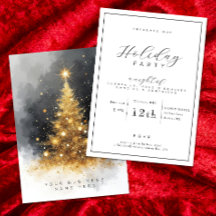 Inbjudan till Julfesten Black and Guld Business