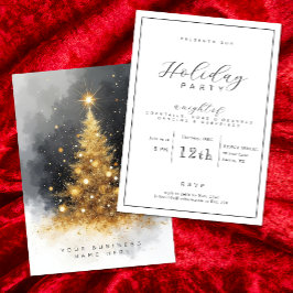 Inbjudan till Julfesten Black and Guld Business