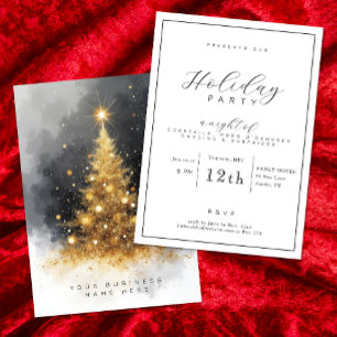 Inbjudan till Julfesten Black and Guld Business
