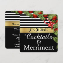 Inbjudan till Julfesten "Cocktails & Merriment"