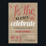 Inbjudan till Julfesten Crafty Firande<br><div class="desc">Dessa inbjudningar till julfesten för snyggt ger en modern och elegant kontakt till helgdag firande.Design © www.berryberrysweet.com</div>