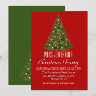 Inbjudan till Julfesten elegant Julgran