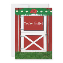 Inbjudan till Julfesten Red Barn-Anpassningsbarna