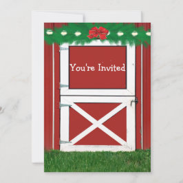 Inbjudan till Julfesten Red Barn-Anpassningsbarna