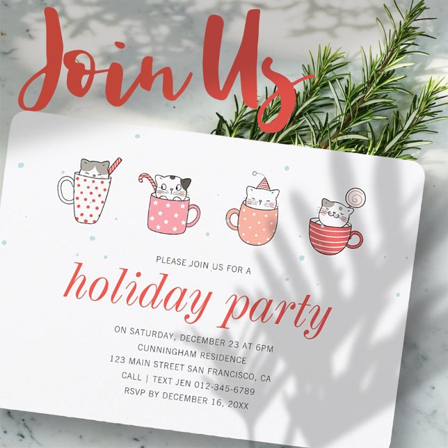 Inbjudan till Julfesten roligt Kattunge Party (Skapare uppladdad)