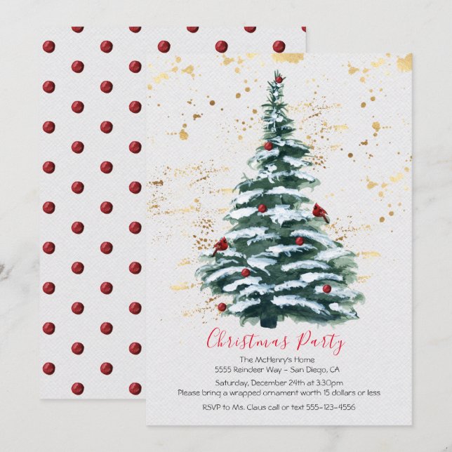 Inbjudan till Julgran Julfest (Fram/baksida)