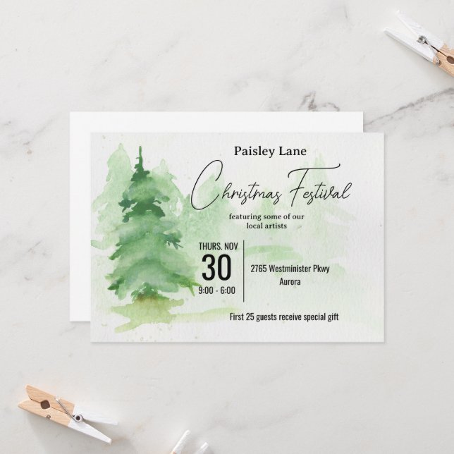 Inbjudan till julgransfestet (Fram/Back In Situ)