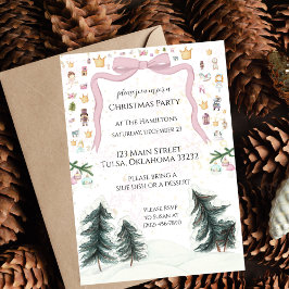 Inbjudan till julklapp Pastel Nutcracker