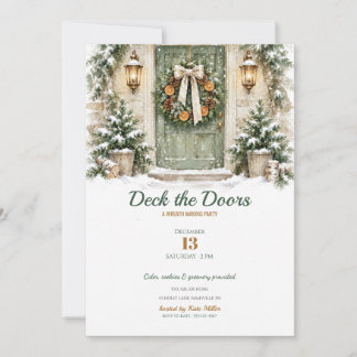 Inbjudan till Julkransmakningsparty med tema 'Deko