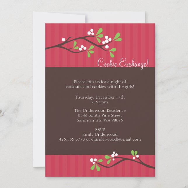 Inbjudan till julparet Berry Gren (Framsida)