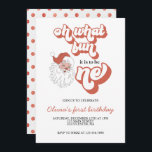Inbjudan till jultomten första födelsedagen<br><div class="desc">Vilken roligt,  det är att vara en! Retro-jultomten första födelsedagsfest inbjudan med retro stil-tomten och röd polka-punkt tillbaka.</div>