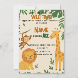 Inbjudan till Jungle Äventyr - Roligt & Vibrant Pa