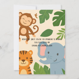 Inbjudan till Jungle Äventyr - Roligt & Vibrant Pa