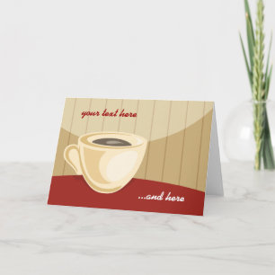 Inbjudan till kaffe kopp