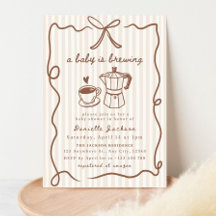 Inbjudan till kaffebabyskor från Baby breder ut si