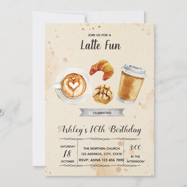 Inbjudan till kaffebrunschfest (Framsida)