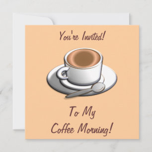 Inbjudan till kaffekaffe morgonkaffe i Kopp