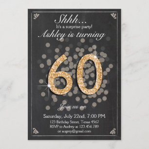 Inbjudan till kalkboard Rustic på årsdagen