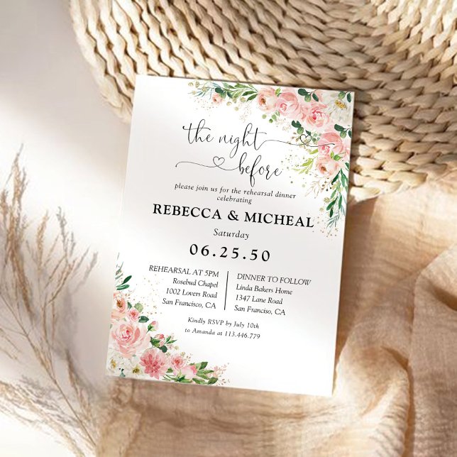  inbjudan till kallelse till sommarmiddag i Rosa r (Skapare uppladdad)