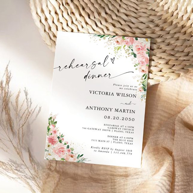  inbjudan till kallelse till sommarmiddag i Rosa r (Skapare uppladdad)