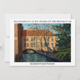 Inbjudan till kanel för orange Grönt Blue Bruges C