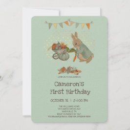 Inbjudan till kanin Peter hösten Barns födelsedag