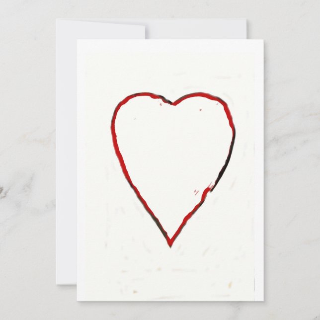 Inbjudan till kärlek Heart/tillkännagivande (Framsida)