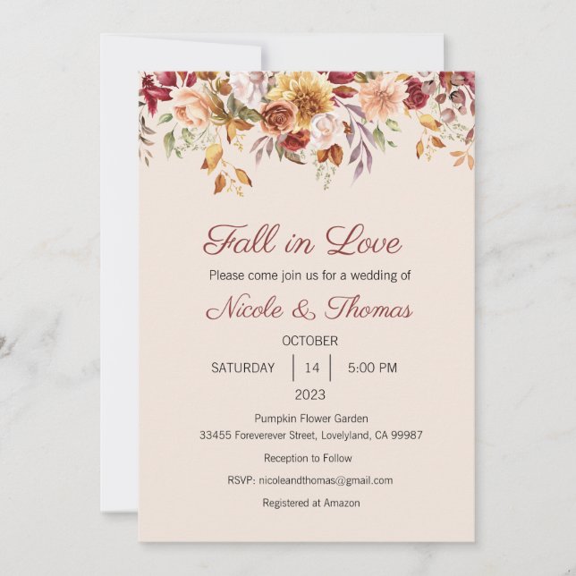 Inbjudan till Kärlek, Möhippa, Bröllop (Framsida)