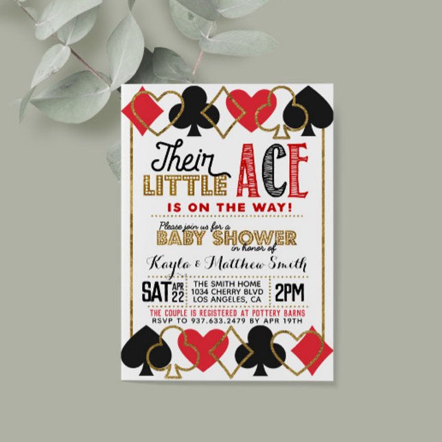 Inbjudan till kasino Poker Baby Coed Shower (Skapare uppladdad)