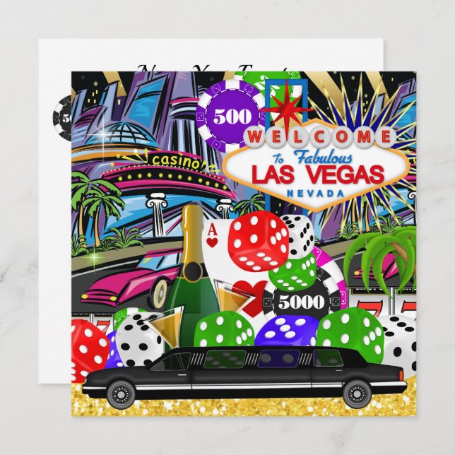 Inbjudan till kasinot (Fram/baksida)