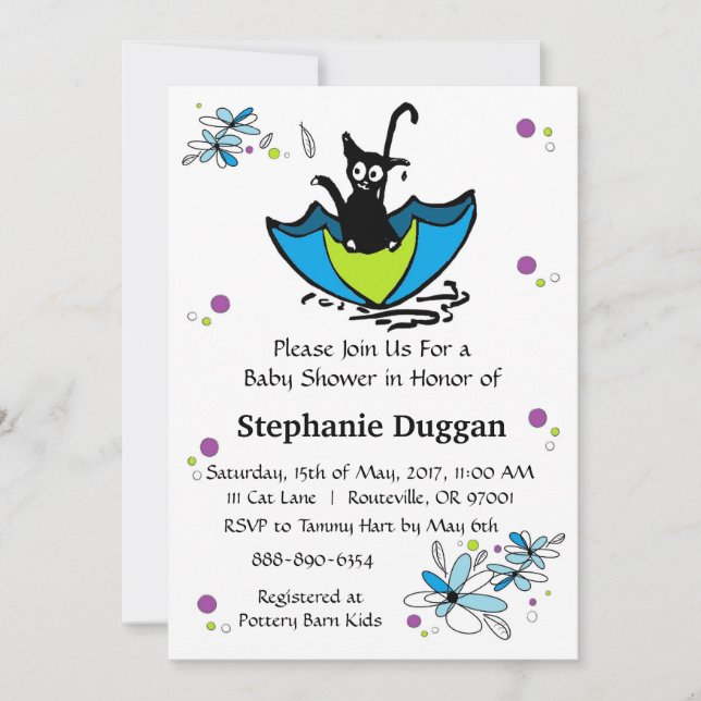 Inbjudan till Kattunge Babyskare (Framsida)