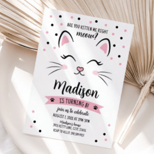 Inbjudan till kattunge på födelsedagen