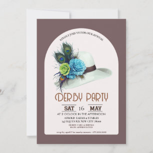 Inbjudan till Kentucky Derby Hattparty Elegant Der