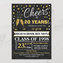 Inbjudan till klassåterförening - faux chalkboard