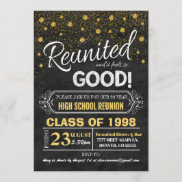Inbjudan till klassåterförening - faux chalkboard