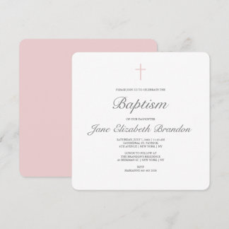 Inbjudan till klassiskt Rosa kor-baptism