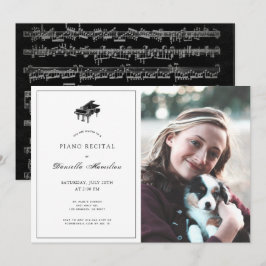 Inbjudan till klassiskt svartvitt Piano-skäl