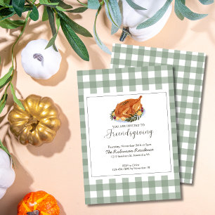 Inbjudan till klassiskt Thanksgiving och inlagd ti