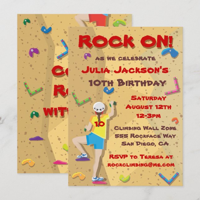 Inbjudan till klimatpartiet i sten (Fram/baksida)