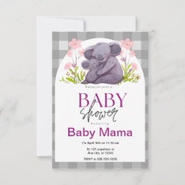 Inbjudan till Koala Bear Baby Shower