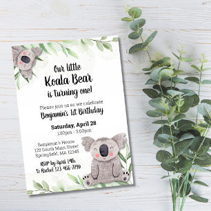 Inbjudan till Koala Bear Birthday