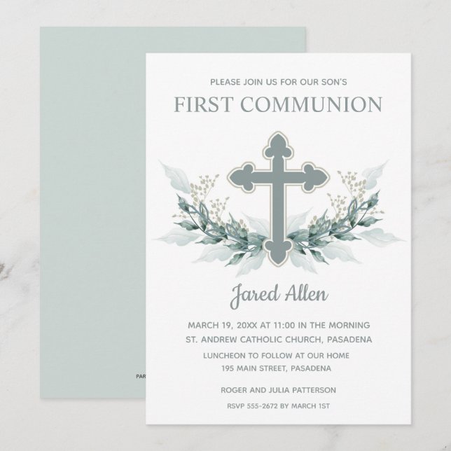 Inbjudan till kommissionen Kor i första Heligan (Fram/baksida)