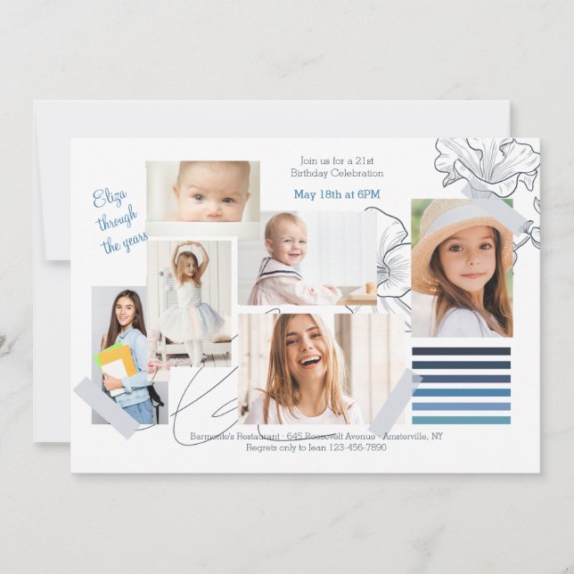 Inbjudan till konstnärligt foto på födelsedagar (Framsida)