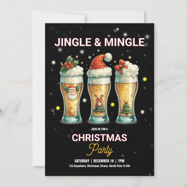 Inbjudan till kontorets julfestcocktail (Framsida)