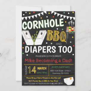 Inbjudan till kornhål och BBQ Baby Shower