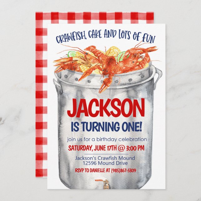 Inbjudan till kräftkok för parbad (Fram/baksida)